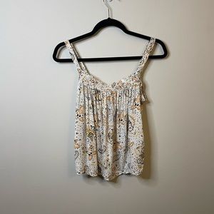 Patrons of Peace Light Paisley Smocked Tank Top